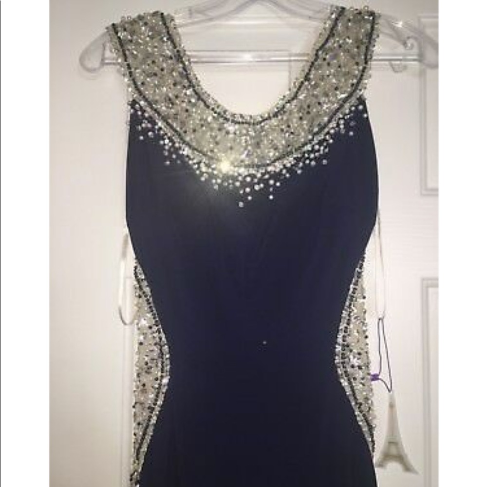 navy prom dress